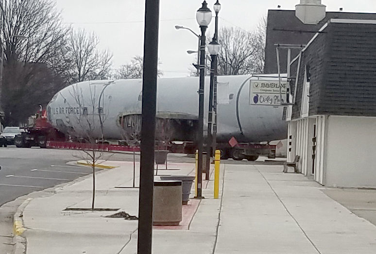 Fuselage in town